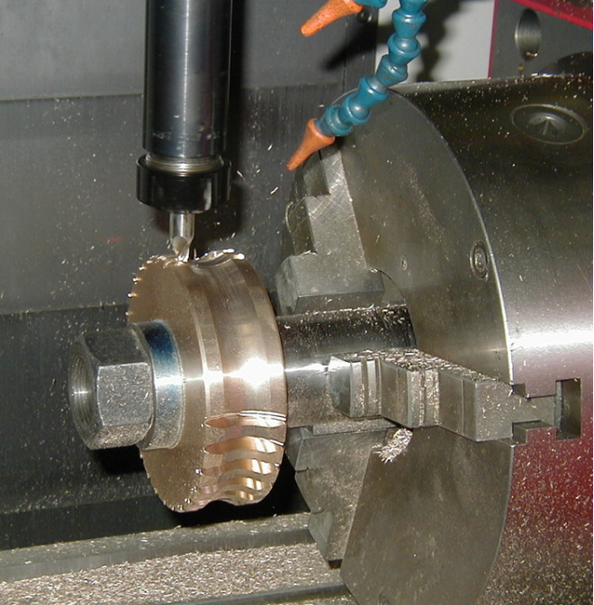 Machining the 4-axis gear